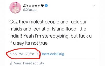 Racist posts Racist posts