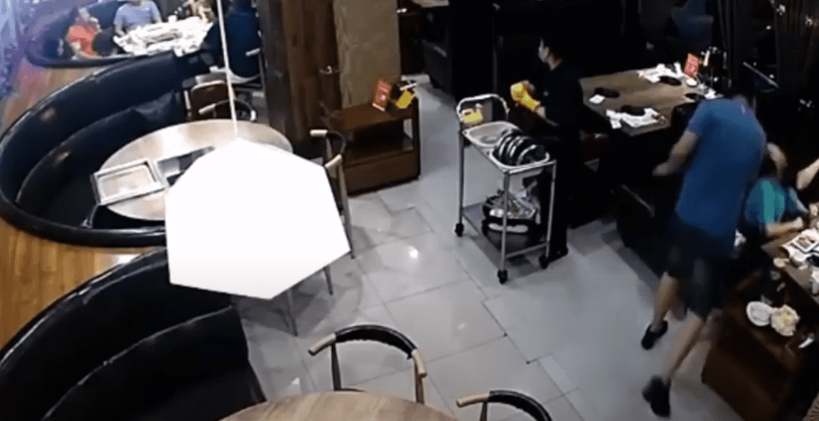 Man Hits out at Woman