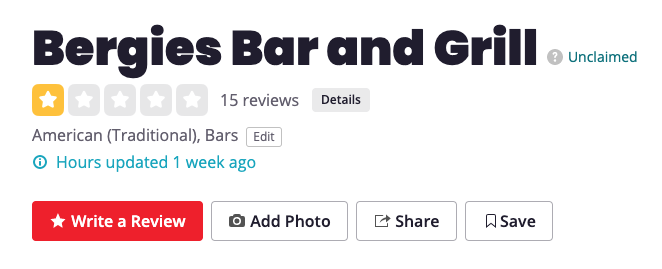 Bergie's Bar and Grill Bergie's Bar and Grill