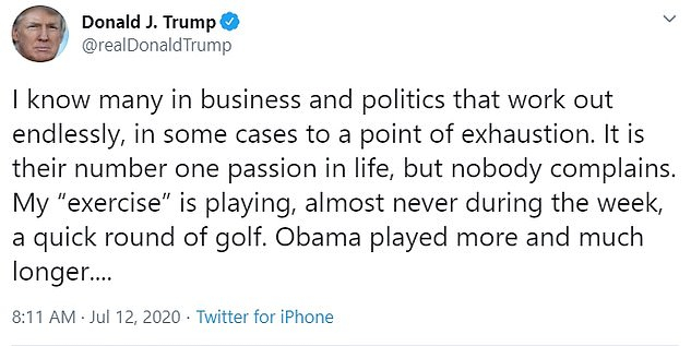 Trump Golf tweet