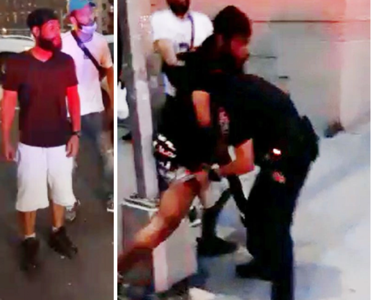Bronx man puts NYPD cop in headlock Bronx man puts NYPD cop in headlock