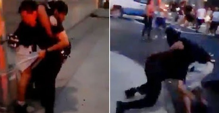 Bronx man puts NYPD cop in headlock Bronx man puts NYPD cop in headlock