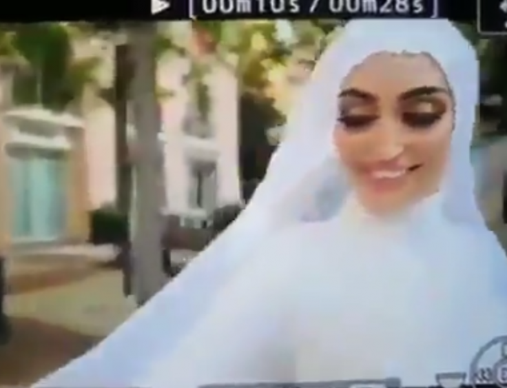 Bridal shoot during Beirut blast