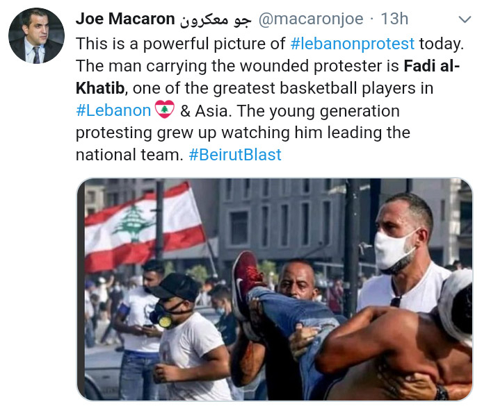 Fadi El-Khatib who lost his home and business in the Beirut blast has been asking people to gather on the streets in large number and root out corruption