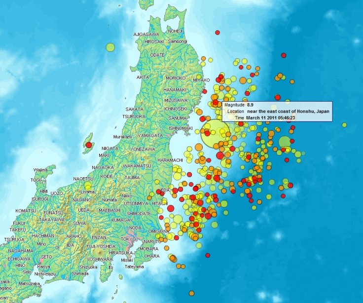 Tohuku earthquake and aftershocks