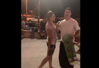 woman harasses skaters woman harasses skaters