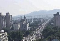 Traffic jam in Leshan