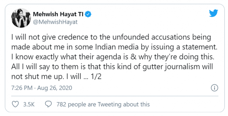 Mehwish Hayat's Tweet