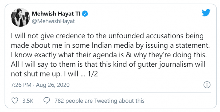 Mehwish Hayat's Tweet Mehwish Hayat's Tweet