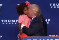 Donald Trump kissing girl Donald Trump kissing girl