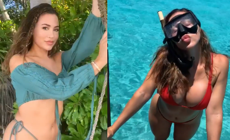 Ana Cheri's Smoking Video in Maldives 