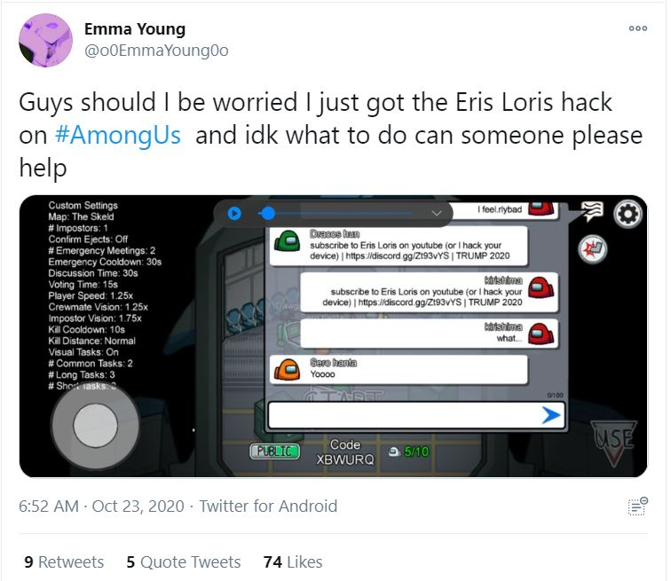 Who Is Eris Loris in 'Among Us'? An Explanation of the Hacker