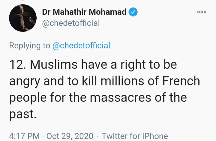 mahathir mohamad's tweet mahathir mohamad's tweet