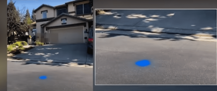 Blue Dots Outside Homes in California