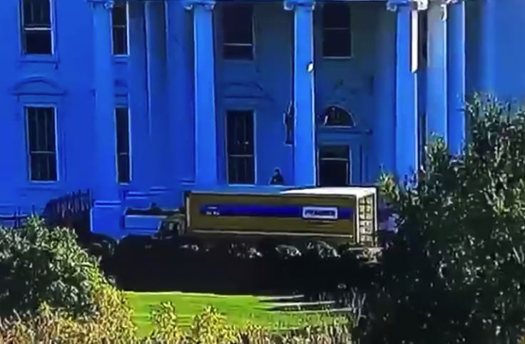 rental truck outside White House