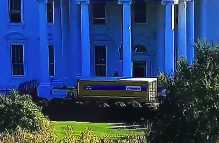 rental truck outside White House rental truck outside White House