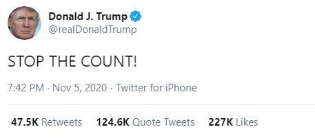 Trump tweeted