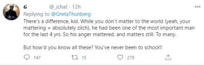 Response to Greta Thunbergs Tweet