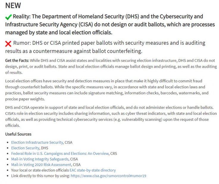  Watermarked ballot DHS sting rumor addressed by CISA