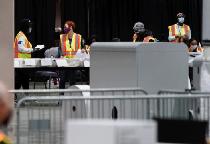 Vote counting in Pennsylvania. 