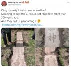 tombstones unearthed