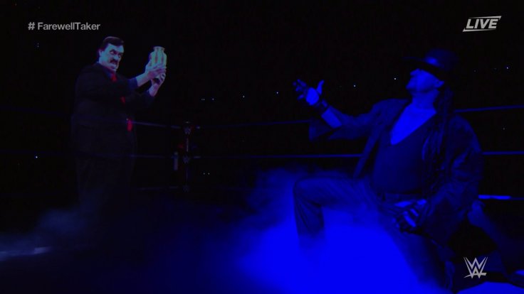 The Undertaker with Paul Bearer's Hologram