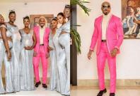 Nigerian socialite impregnants his six wives at same time