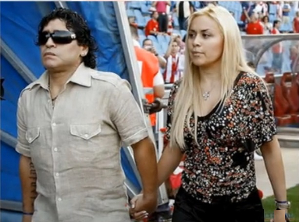 Maradona with Veronica Odeja