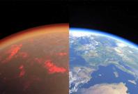 Earth today and 4.5 billion years ago Earth today and 4.5 billion years ago
