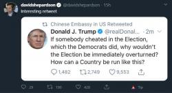 Chinese Embassy in US Twitter