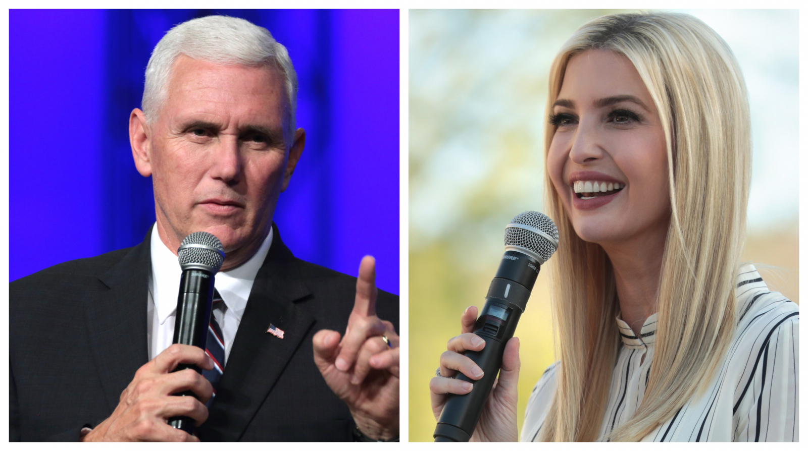 Mike Pence and Ivanka Trump