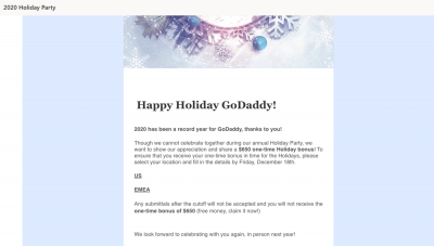 GoDaddy Phishing Email GoDaddy Phishing Email