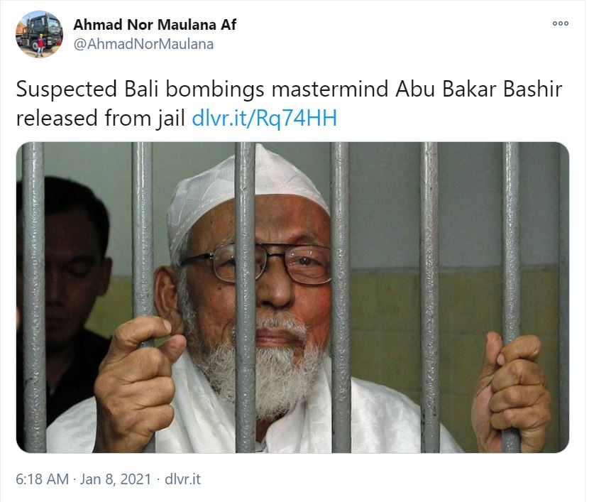 Abu Bakar Ba'asyir: Islamic Cleric Who Inspired Bali Bombings In 2002 ...