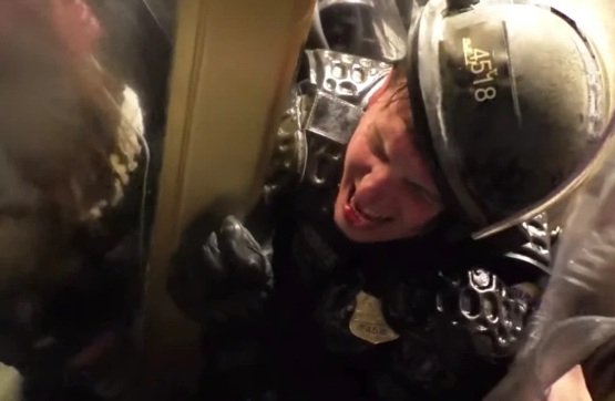 Rioters Crush Capitol Officer Rioters Crush Capitol Officer