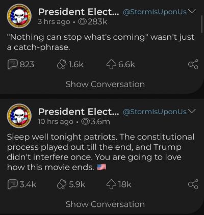 Parler reaction Parler reaction