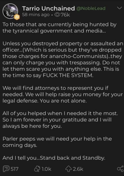 Parler reaction Parler reaction