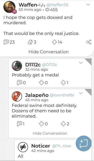 Parler reaction Parler reaction