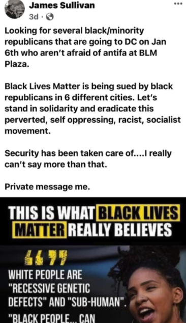 James Sullivan Facebook post James Sullivan Facebook post