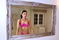 Missy Keating In Sating Pink Lingerie PrettyLittleThing Missy Keating In Sating Pink Lingerie PrettyLittleThing