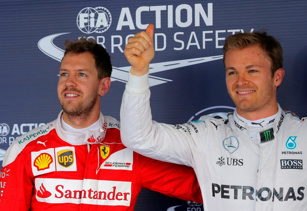Sebastian Vettel and Nico Rosberg