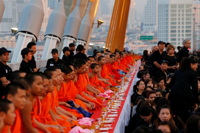 Thais celebrate late King Bhumibol's birthday by mass gathering