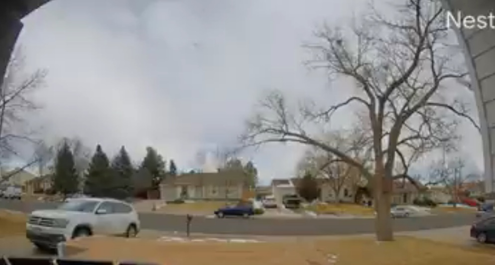 Debris landing on the street