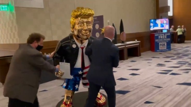 Donald Trump golden statue