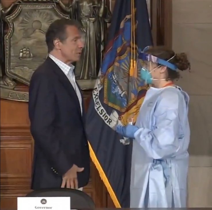 Andrew Cuomo with doctor Andrew Cuomo with doctor