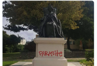 Queen Elizabeth statue vandalized