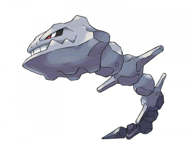 Onix evolves into Steelix