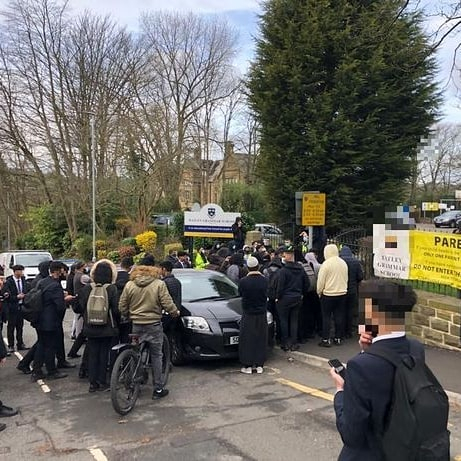 Muslims Protest in Batley Grammar School overProphetMohammedCartoons