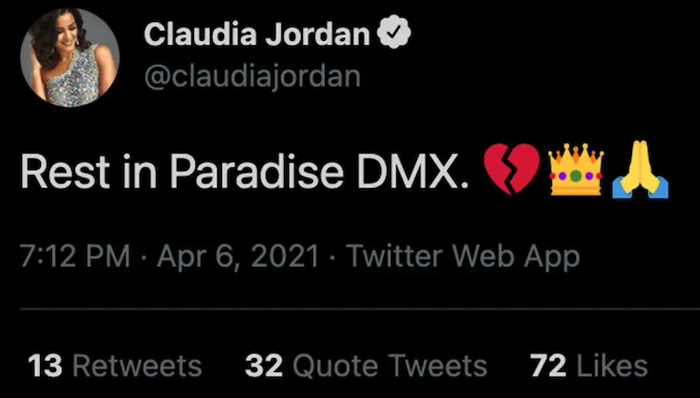 Claudia Jordan tweet
