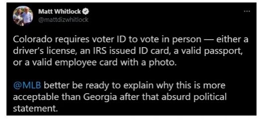 Matt Whitlock tweet Matt Whitlock tweet