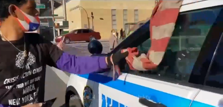 Black men Harass NYPD Police Officers Car